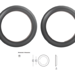 Maniglia per Porte in Vetro con Adesivo modello Vulcano Sliding Nuda mm.70x10h 18-Nero Etna | Verum Italy